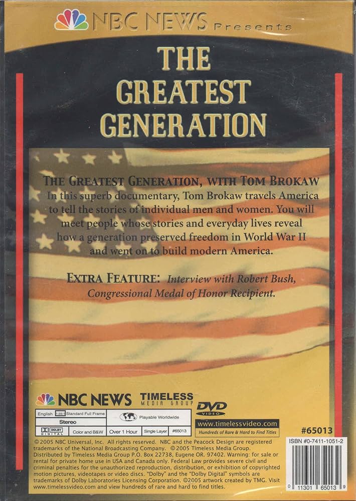 (未使用･未開封品)Greatest Generation With Tom Brokaw [DVD] Amazon.com: The Greatest Generation with Tom Brokaw : Movies